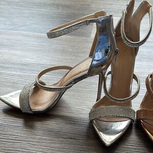 Elegant Silver Stiletto Heels